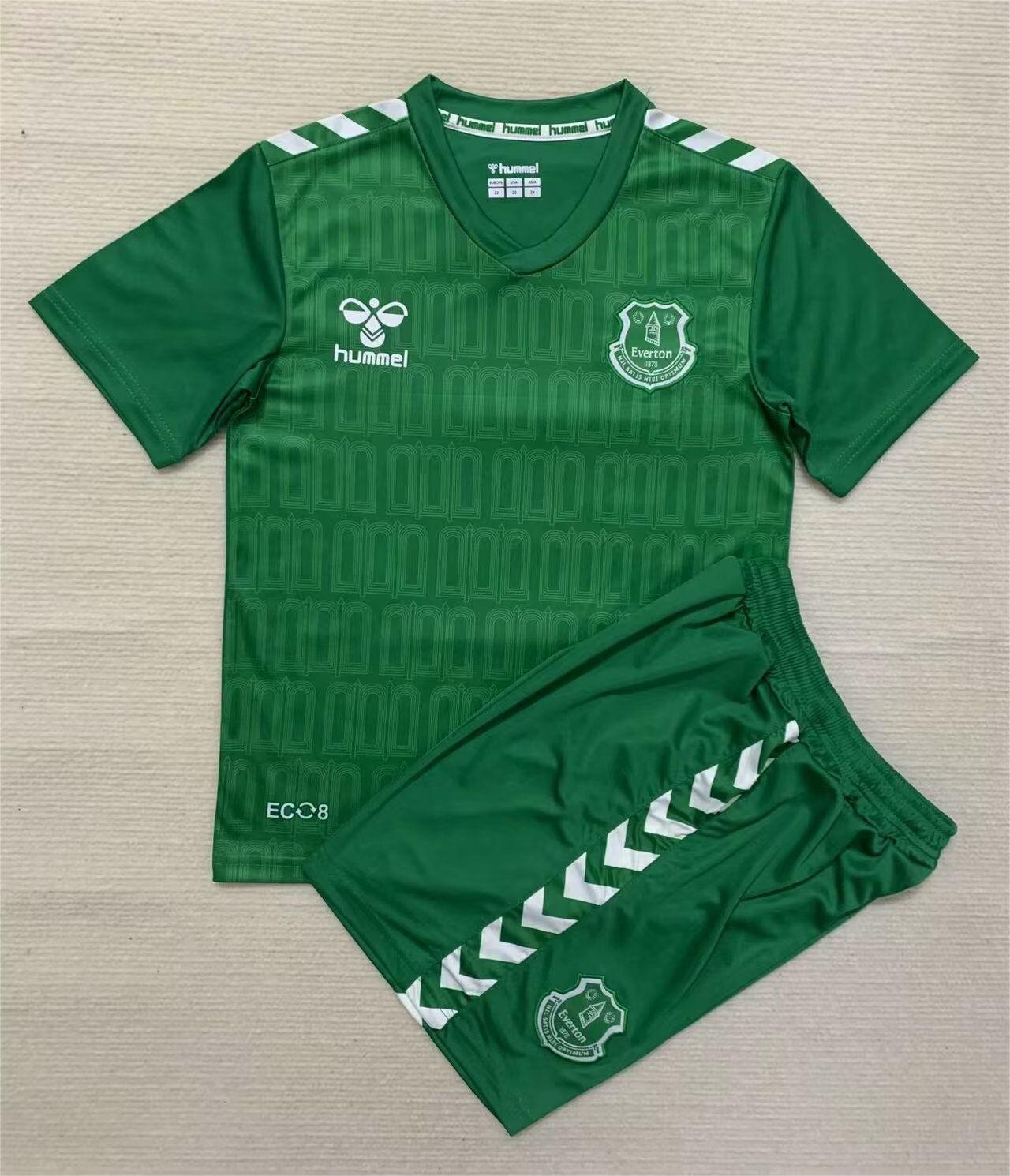 Kids-Everton 23/24 GK Green Soccer Jersey